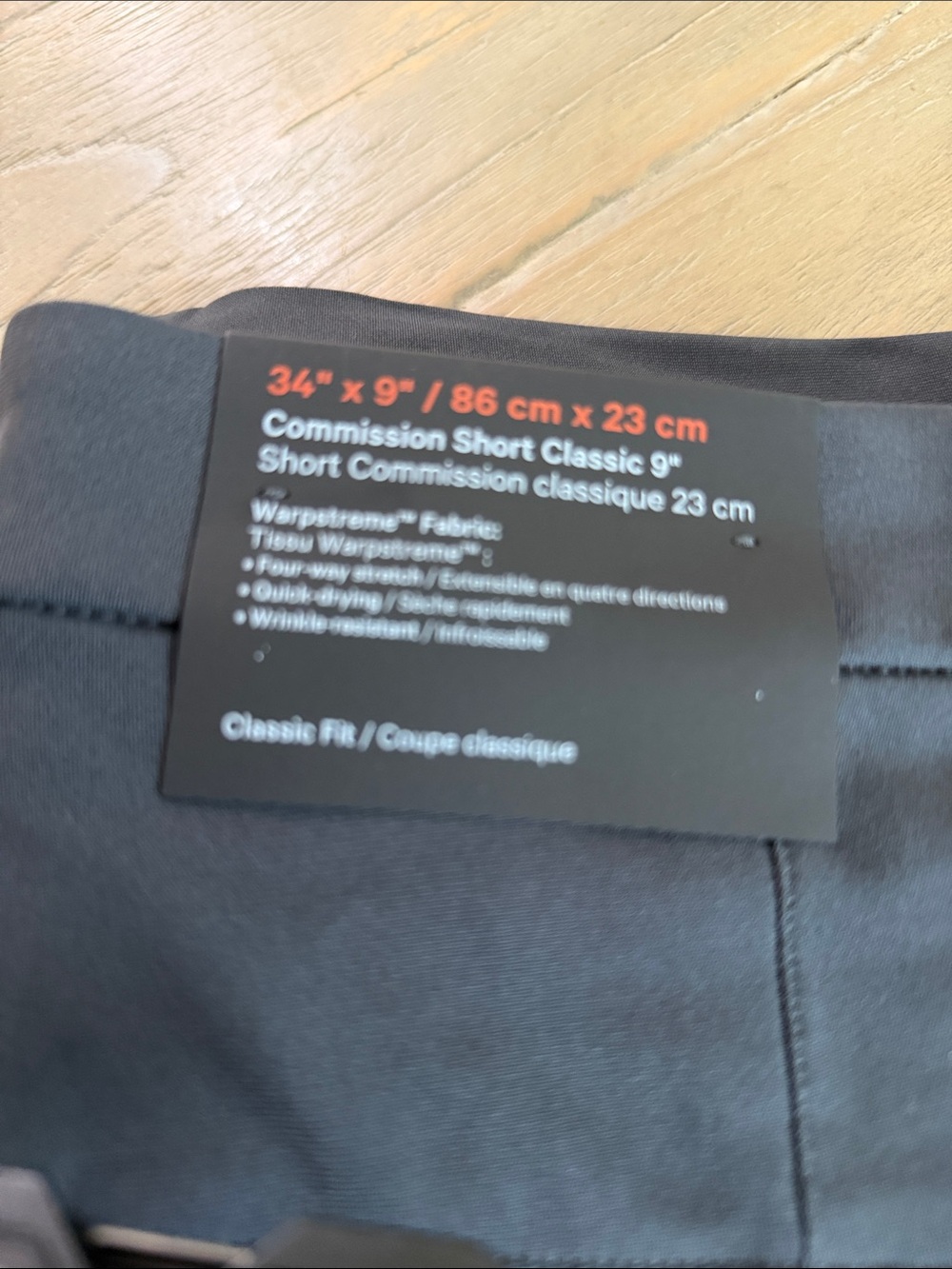 9" Lululemon Commission Short Classic 9" in color Obsidian ( deep gray) - Picture 11 of 11